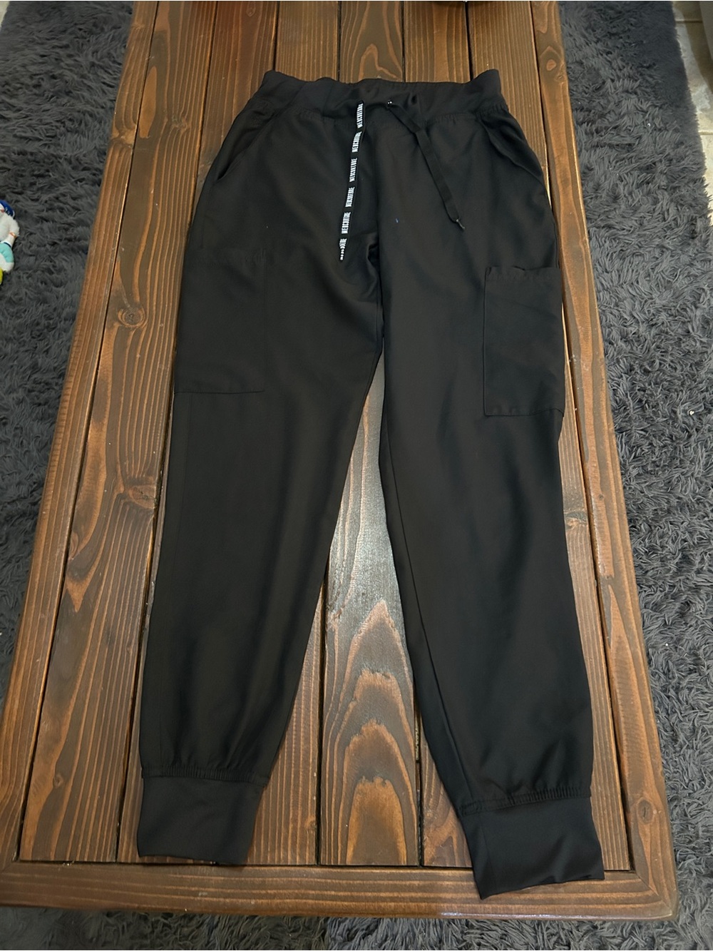 Med Couture Insight Black Cargo Jogger Scrub Pants Size XS- L133